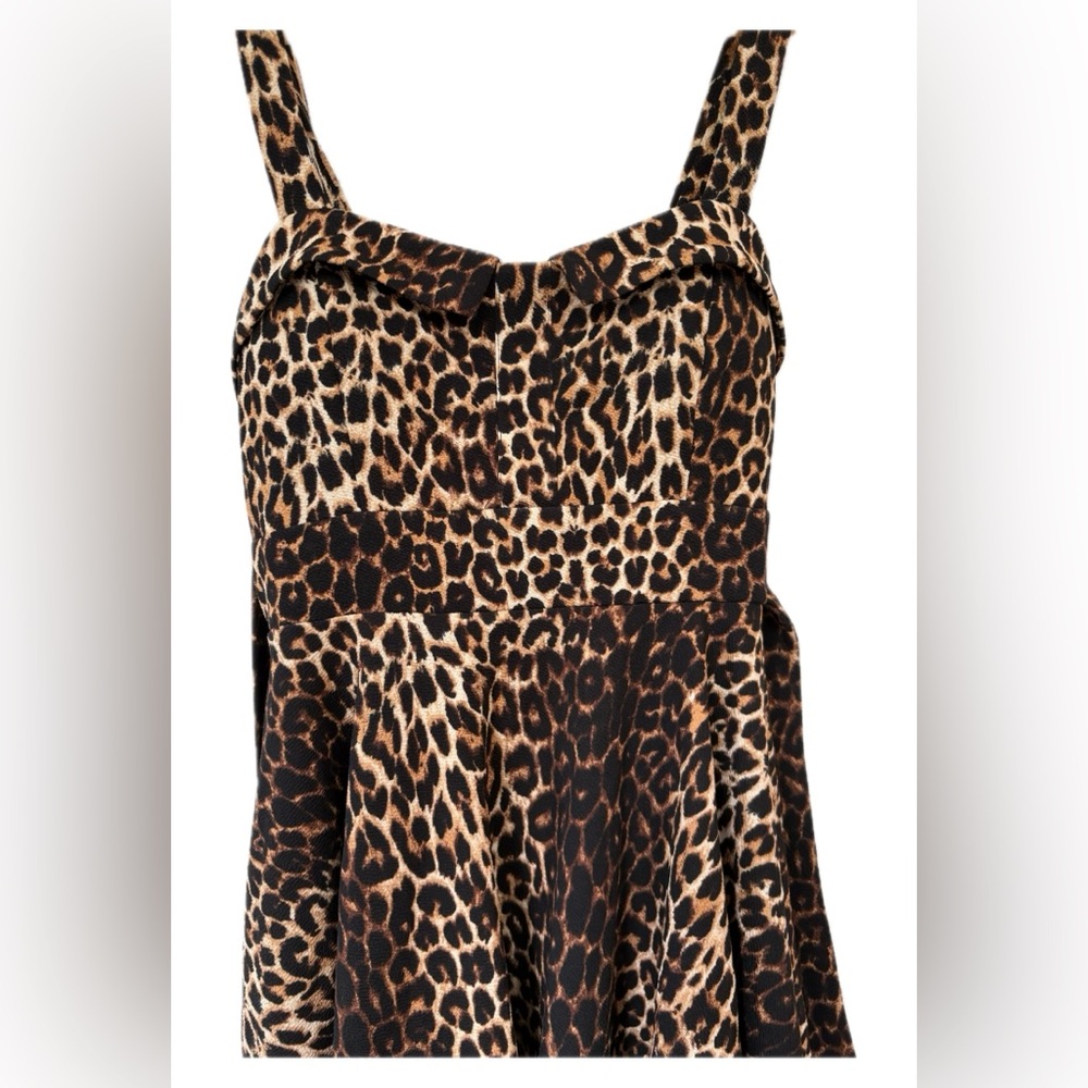Leopard Print Sleeveless Mini Dress